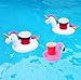Unicorn Flamingo Drink Pool Floats,Inflatable Unicorn Pool Floating Drink Holder,(2.5 mm PVC)4 Pack By WL