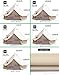 playdo Waterproof 4 Season Canvas Tent Bell Tent Yurt Tent with Stove Jack Hole for Outdoor Camping for 4/6/8/10/12 Persons (4M-13.1FT)