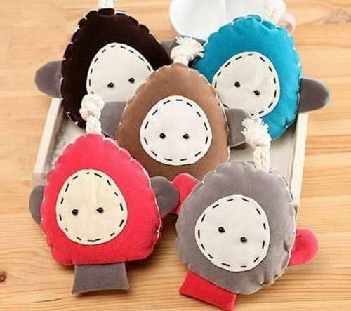 Cartoon Pocket Choula Keychain Cuter Cartoon Pocket Bear Key Wallets Key Case Brown Red Gray Aquamarine（Red）