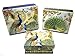 Punch Studio Brooch Flap Trinket Nesting Box Set of 3 - Royal Peacocks