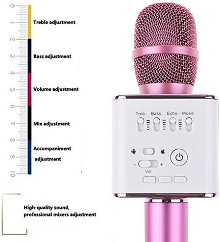 U.S. - NorthLogic Wireless Q9 Karaoke Microphone, Portable Handheld Bluetooth Condenser Microphone and Speaker for for iPhone/iPad/iPod/ Samsung Sony HTC LG Smartphones (Pink)