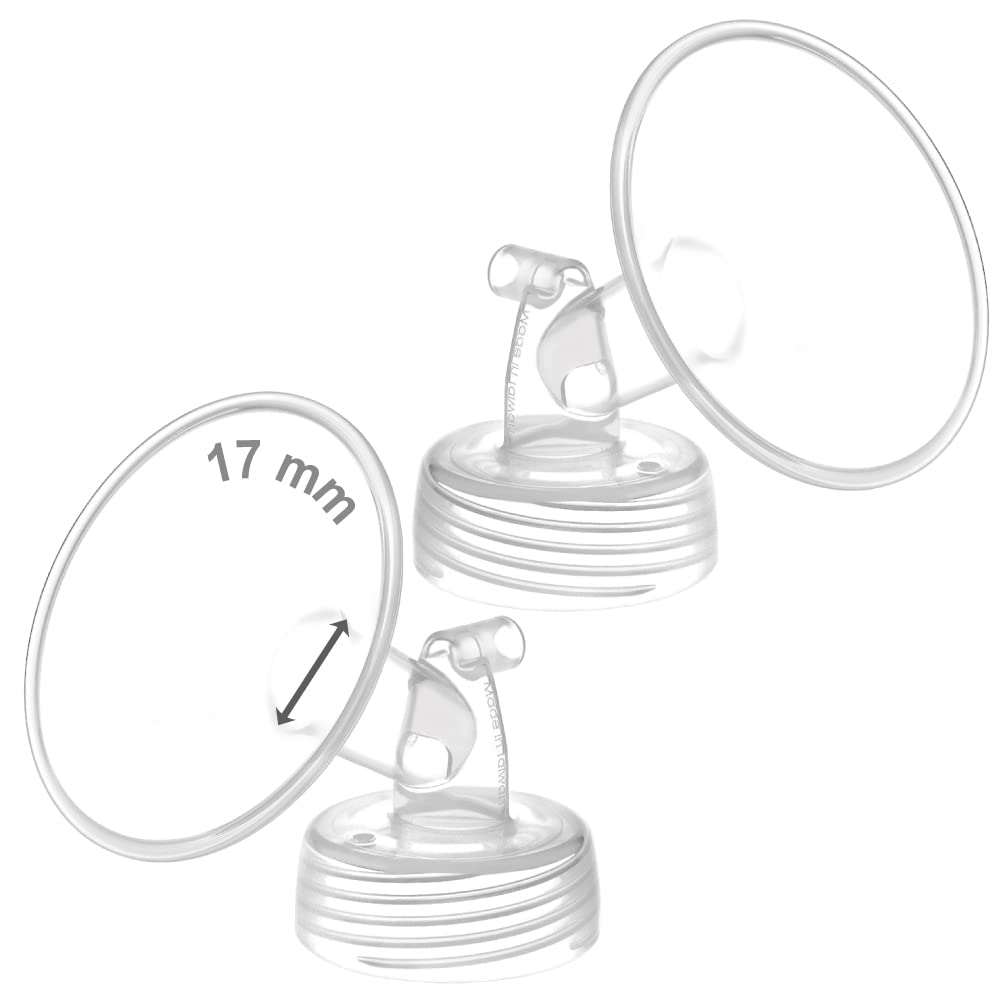 Maymom Wide Neck Pump Part Compatible wtih Spectra S1/S2 Pumps; Incl Wide Mouth Flange; Not Original Spectra Flange; Replaces Spectra Shield (17 mm Two Flanges)