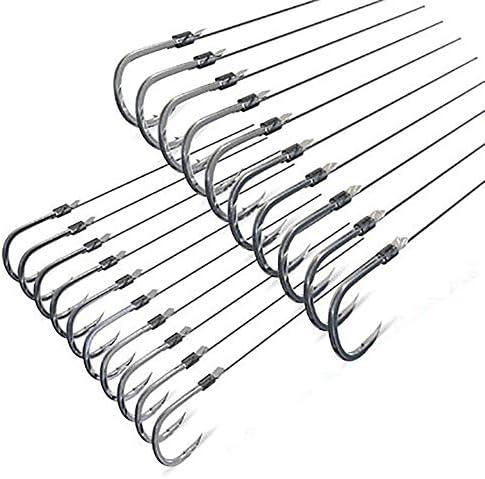 GuaziV Small Fishing Hooks Mono Line, Super Strong Sharp Fishing Hook Tie-in Nylon Fishing Line (Pack of 20)