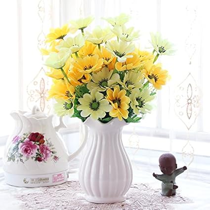 Mesmj Fleurs Artificielles En Tissu De Soie Décoré De