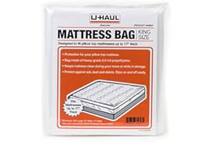 U-Haul King Pillow Top Mattress Bag (Fits Mattresses up to 17" Thick) - 78" x 103" x 17"