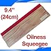 INTBUYING Screen Printing Squeegee Ink Squeegee Wooden Oiliness Scraper 75 Durometer 9.4inches Long 4 inches Wide with Rubber Blade and Wooden Handle