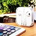 [2Pack] Wire Headphones earbuds with Mic earphones and Remote Control for Apple iPhone/iPod/iPad/Samsung Galaxy (White)