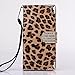 Leopard Print iPhone 7 Plus Case, Leopard iPhone 7 Plus Wallet Case, Miniko(TM) Fashion Sexy Leopard Animal Print Wallet Flip Stand Case Cover for iPhone 7 Plus with Card Slot - Brown