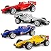 Liberty Imports Set of 4 Pullback Formula Race Cars with Light and Sound Effects
