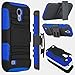 Galaxy S4 Case, Zenic(TM) Hybrid Dual Layer Armor Defender Full-body Protective Case Cover with Kickstand & Belt Clip Holster Combo for Samsung Galaxy S4 i9500 (Dark Blue)