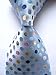 Elfeves Men's Classic Polka Dot Blue Green Jacquard Woven Silk Tie Formal Necktie (One Size, Light Blue)
