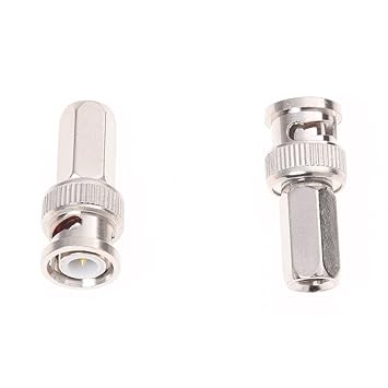 SODIAL(R)15pzs Adaptador conector de cable coaxial de jack macho BNC torcido para