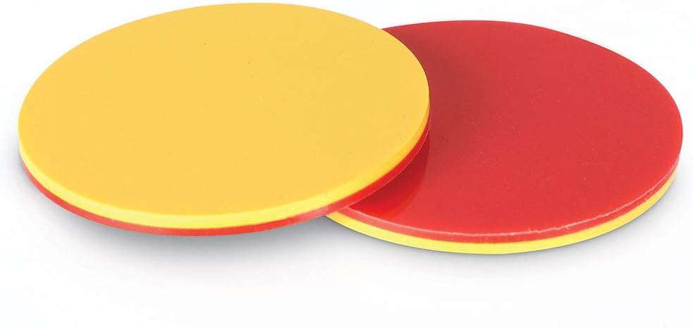 Learning Resources Two-Color Counters, Red/Yellow, Educational Counting, Sorting, Patterning, and Probability Activities, Set of 200, Grades K+, Ages 5+ : Childrens Mathematics Learning Aids : Office Products