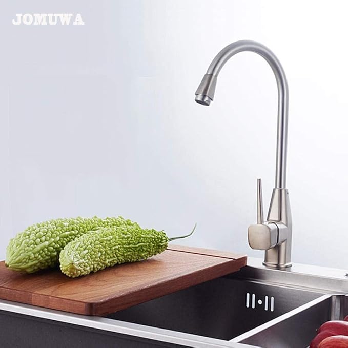 WANDOM Grifos de cocina Manija única de cromo Grifo de cocina Manija de