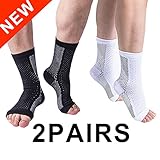 2 Pair Compression Foot Sleeves,Plantar Fasciitis Socks with Arch Support,Better than Night Splint, Eases Swelling & Heel Spurs, Ankle Brace Support, Increases Circulation, Relieve Pain Fast