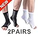 2 Pair Compression Foot Sleeves,Plantar Fasciitis Socks with Arch Support,Better than Night Splint, Eases Swelling & Heel Spurs, Ankle Brace Support, Increases Circulation, Relieve Pain Fast