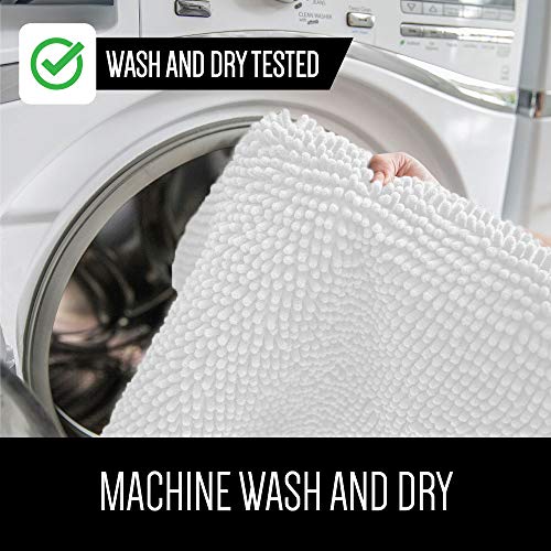 Gorilla Grip Original Luxury Chenille Bath Rug Mat, 42x24, Extra Soft and Absorbent Large Oval