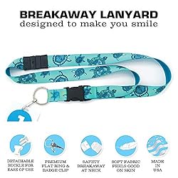 Buttonsmith Turtles Breakaway Lanyard - with Buckle