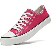 Xraehni Canvas Shoes for Women Men Low Top Lace Up Sneakers Canvas Fashion Sneakers Classic Casual Walking Shoes Comfortable Breathable