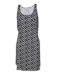 Apparel: MICHAEL Michael Kors Logo-Print Tank Dress Cover Up Black/White Medium - MICHAEL Michael Kors