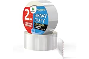 DowDew Clear Packing Tape, Heavy Duty Packaging Tape 1.88 inch x 55 Yards Refill Roll for Shipping Mailing Moving [Ultra Strong - Super Thick] (2 Rolls / 110 Total Yards)