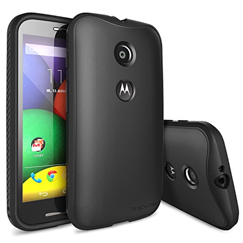 Moto E 1st Gen Case - Ringke FLEX Flexible n Strong TPU Case [Free HD Film][BLACK] for Motorola Moto E 1st Generation, 2014 - Ec