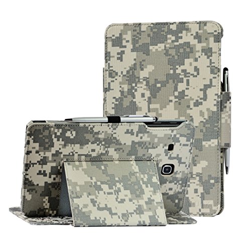 i-UniK Galaxy TAB E 8.0 inch Compatible SM-T377A/P/R/T/V Slim Folio CASE [Bonus Stylus] (ACU CAMO)