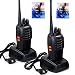 Nestling 2PCS 400-470 MHz Walkie Talkie Two Way Radio Rechargeable Long Range Headset Headphone Built in LED Torch BF-888s(Pack of 2)