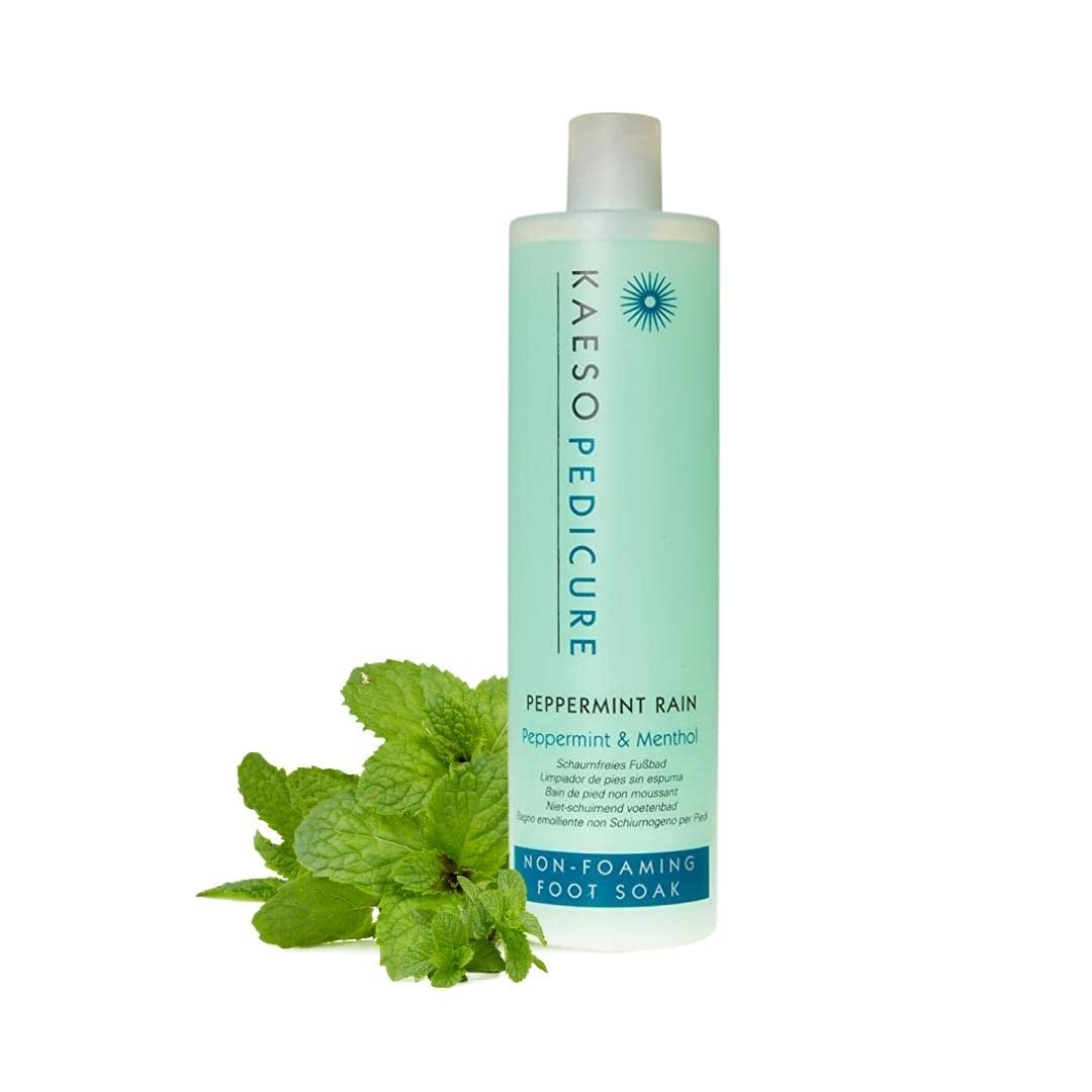 Kaeso Peppermint & Menthol Non-Foaming Foot Soak 495ml – Cooling & Refreshing Foot Soak for Pedicure – Hydrating Foot Care Treatment – Professional Salon Size