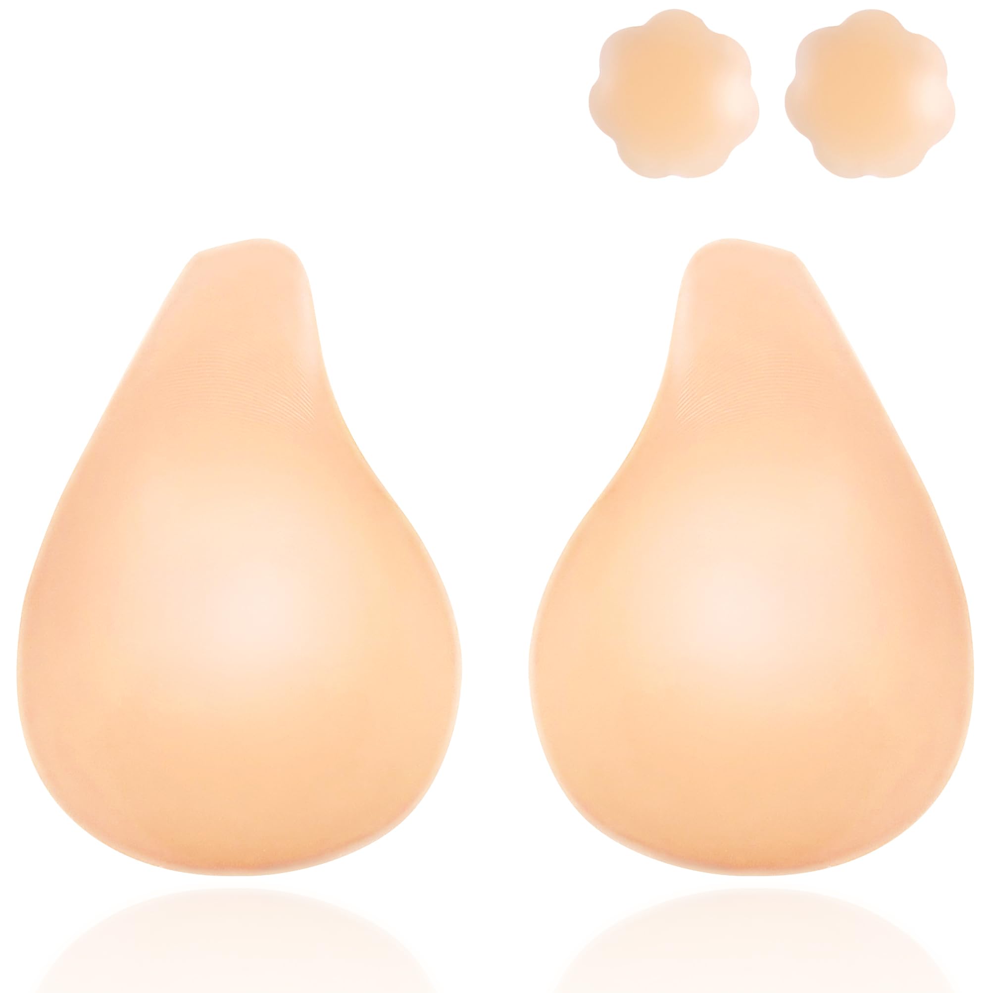 Photo 1 of 2025 Push Up Sticky Bra for Women, Reusable Invisible Silicone Adhesive Bra for Backless Strapless Dress, with Nipple Covers (D, Nude)
