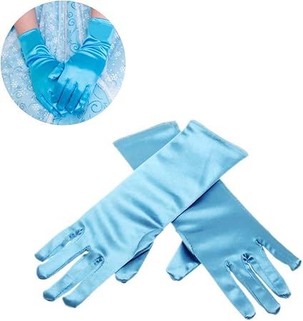 Amazon 手袋 アナと雪の女王 エルサ 風 プリンセス 子供用 手袋 コスチューム 仮装 衣装 女児用 ガール用 プレゼント 青い キッズコスチューム おもちゃ