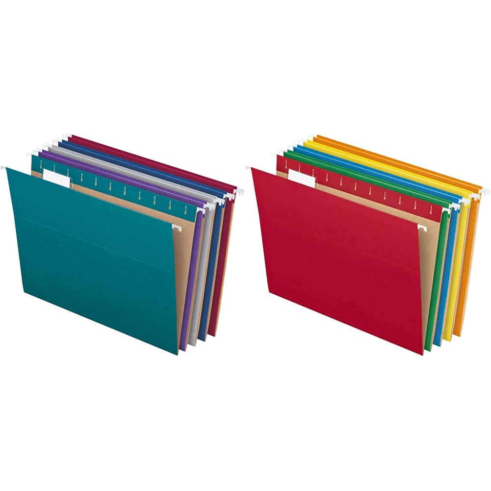 Pendaflex Recycled Hanging File Folders and Pendaflex Hanging File Folders | Letter Size | Assorted Colors Image