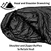 Hyke & Byke Shavano 32 F Hiking & Backpacking Sleeping Bag - 3 Season, 650FP Duck Down Sleeping Bag - Ultralight - Black - 78in - Regular