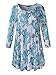Veranee Women's Plus Size Swing Tunic Top 3/4 Sleeve Floral Flare T-Shirt (XX-Large, 16-8)