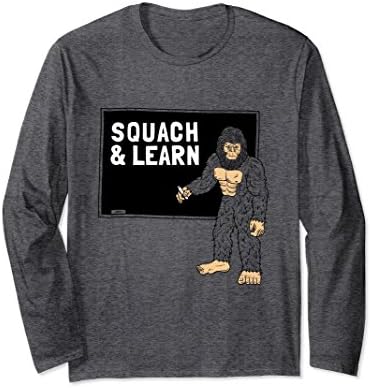 Unisex Squach and Learn Long Sleeve Shirt | Bigfoot Sasquach XL: Dark Heather