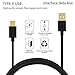 USB C Charging Cable,[2Pack]Extra Long Nylon Braided Type C Charger Cord, Durable Fast Charge USB Cable for LG G6/G5/V20, Samsung Galaxy S8 Plus, Google Pixel Xl, GoPro Hero 5, Nexus 5X/6P-Black