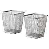 Ikea Set 2 Steel Pencil Holder Modern Office Desk Organizer Pen Ruler Eraser Storage Cup Gray Dokument