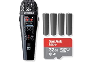 Zoom M4 MicTrak 4-channel 32-bit Recorder with Timecode Generator with 5x AA Batteries, SanDisk 32GB microSD Card and StreamEye Polishing Cloth
