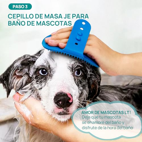 3PCS Cepillos de Baño Para Perros y Gatos,Cepillo de Champú Para Mascotas, Cepillo de Baño Para Gatos, Cepillo de Baño Para Perros, Adecuado Para Perros y Gatos de Pelo Largo y Corto