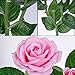Anpro Solar Garden Rose Lights,3 Pack Waterproof Solar Lights with 6 Roses Lights Outdoor Garden Decorative, Waterproof with Stakes Decor for Garden Yard Party,Valentine's Day(White, Pink,Yellow)