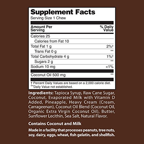 Healthy Delights Naturals, Coconut Oil Soft Chews, Promotes Healthy