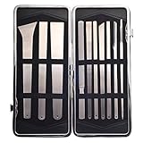 Mintfoot Professional Pedicure Knife Set - 9 Piece Stainless Steel Nail Care Mani Pedi Kit with Leather Travel Case