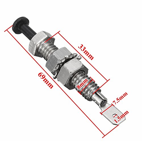 Winnerbe 2Pcs Adjustable Car Truck Bonnet Alarm Light Hood Door Pin Switch 69mm Universal - Thumbnail 4