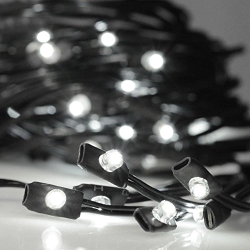 AMPERSAND SHOPS 10-Ft. 8-Rib Outdoor Patio Umbrella Solar-Powered LED String Lights (Cool White) - Thumbnail 2