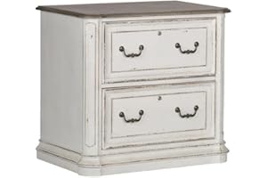 Liberty Furniture Industries Magnolia Manor Jr Executive Media Lateral File, W34 x D22 x H31, White
