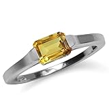 Silvershake 1.04ct. Genuine Octagon Shape Citrine