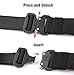 Men's Nylon EDC Outdoor Belt, SANSTHS Tactical Duty Military Belt Fit 40 Waist Black Webbing Gun Belt with Solid Buckle