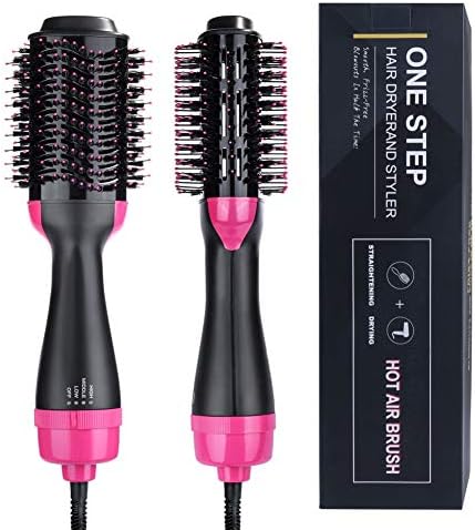 Prettyui Hot Air Brush One-Step 2 in 1 Hair Dryer & Volumizer Multi-functional Salon Negative Ion Hair Straightener & Curly Hair Comb