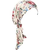 YRANXQUN Pre -tied Bandana Headscarf Print Slip On Turban Hats Women Headwrap Caps Cancer Chemo Beanies Skull Headwear