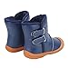 Kuner Baby Boys Pu Leather Faux Fleece Rubber Soles Warm Snow Boots (15.5cm(24-30 Months), Blue)